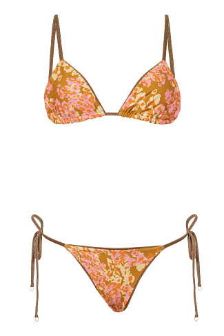GOLD Marigold Reversible Shimmer Bikini Top