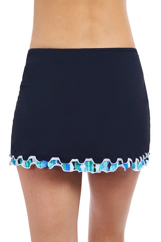 BLACK Skirted Hipster Bikini Bottom