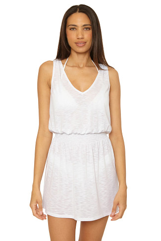 WHITE Breezy Basics Mini Dress