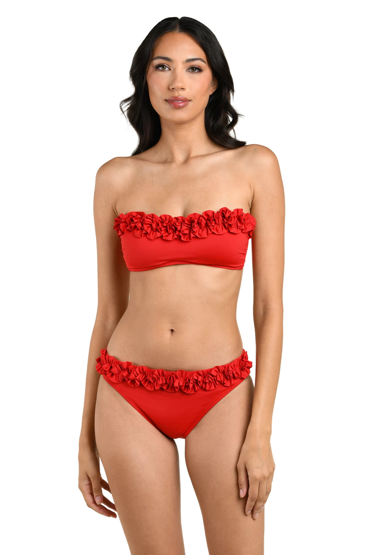 RUBY Ruffle Bandeau Bikini Top image number 1