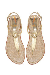 Gigi Signet Metallic Sandals