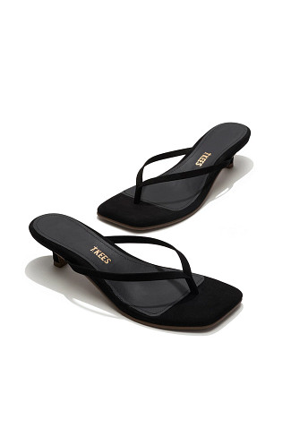 SABLE SUEDE Julie Suede Kitten Heel Sandal