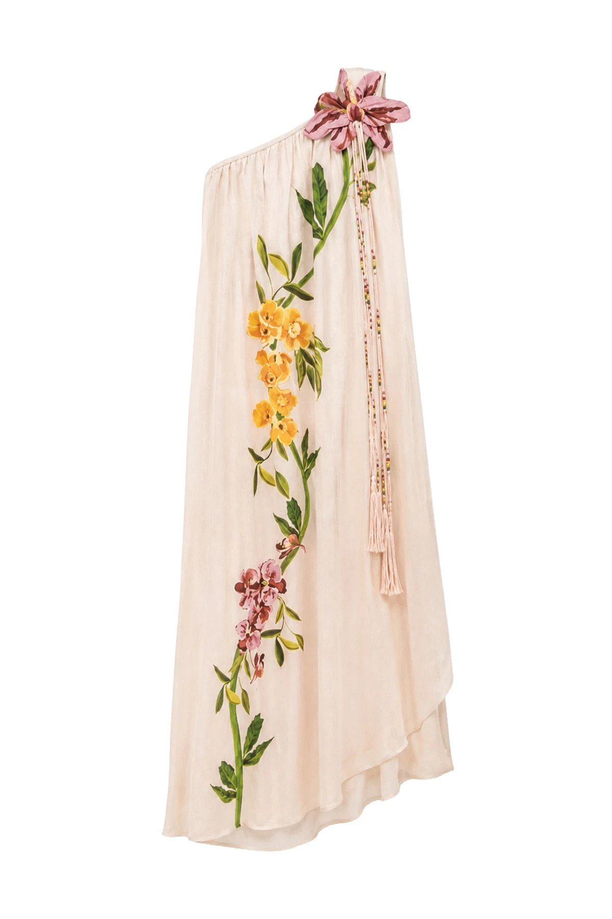 GARDEN TERRACE PINK Garden Terrace Linen Maxi Dress image number 6