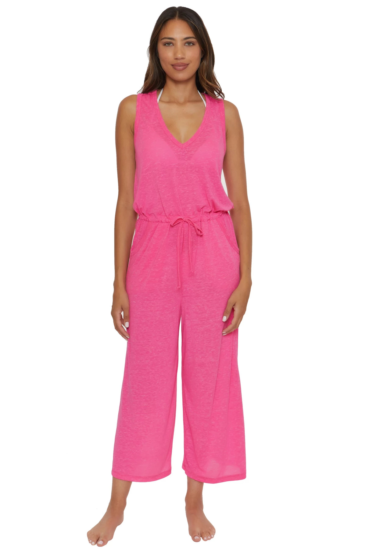 PINK GLO Beach Date Jumpsuit image number 1