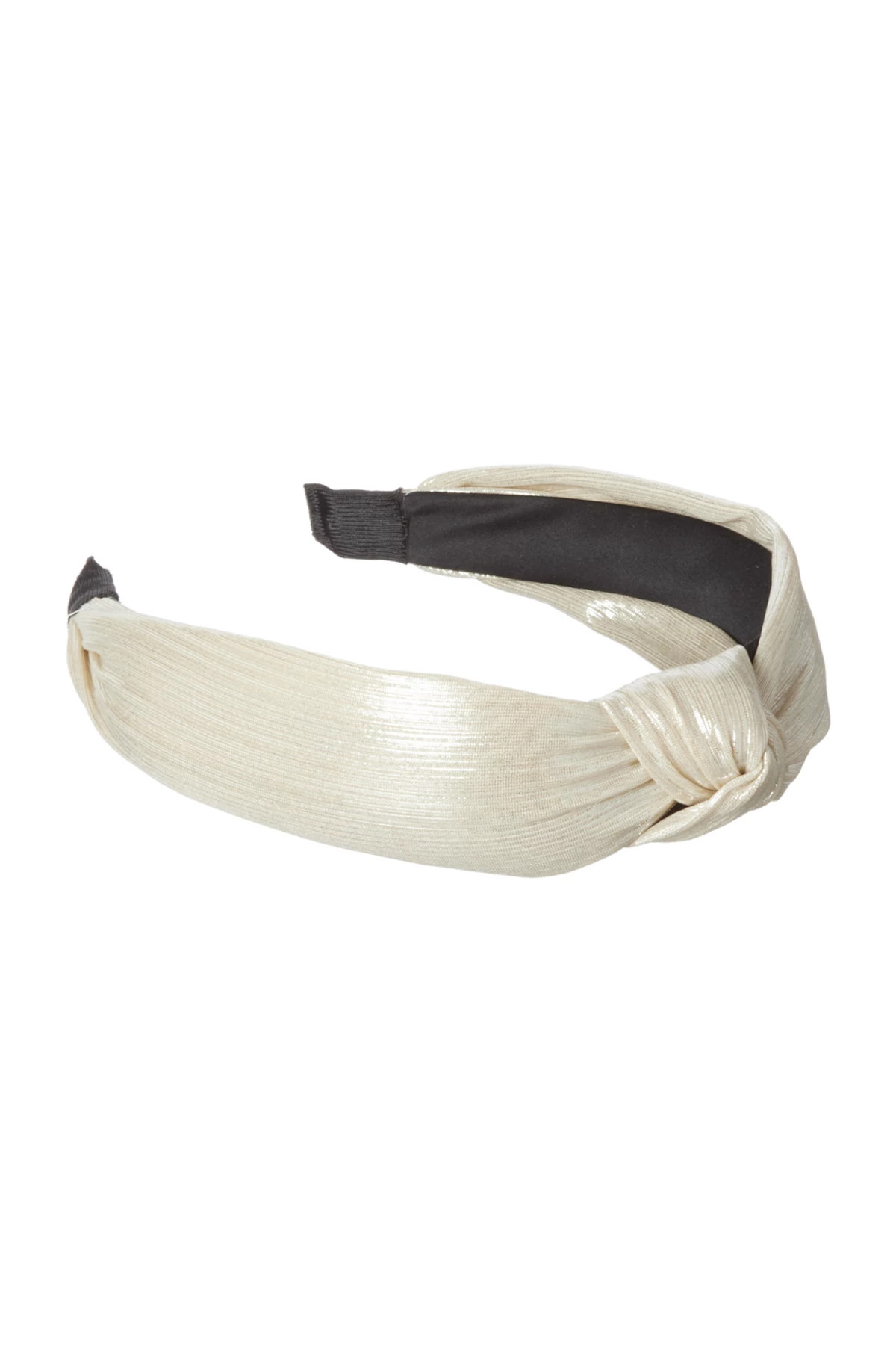 GOLD Knotted Metallic Headband image number 1