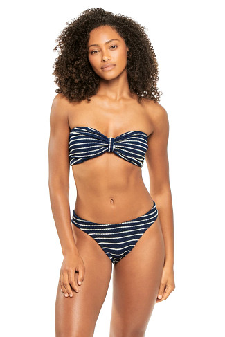 NAVY/WHITE Jean Two Piece Bikini Set