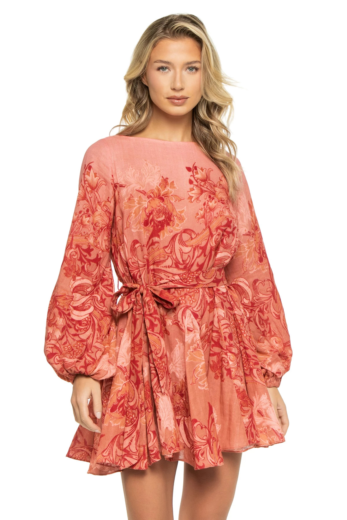 CORAL Long Sleeve Mini Dress image number 1