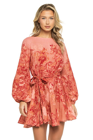 CORAL Long Sleeve Mini Dress