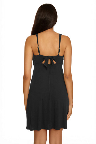 BLACK Twisted Front Mini Dress