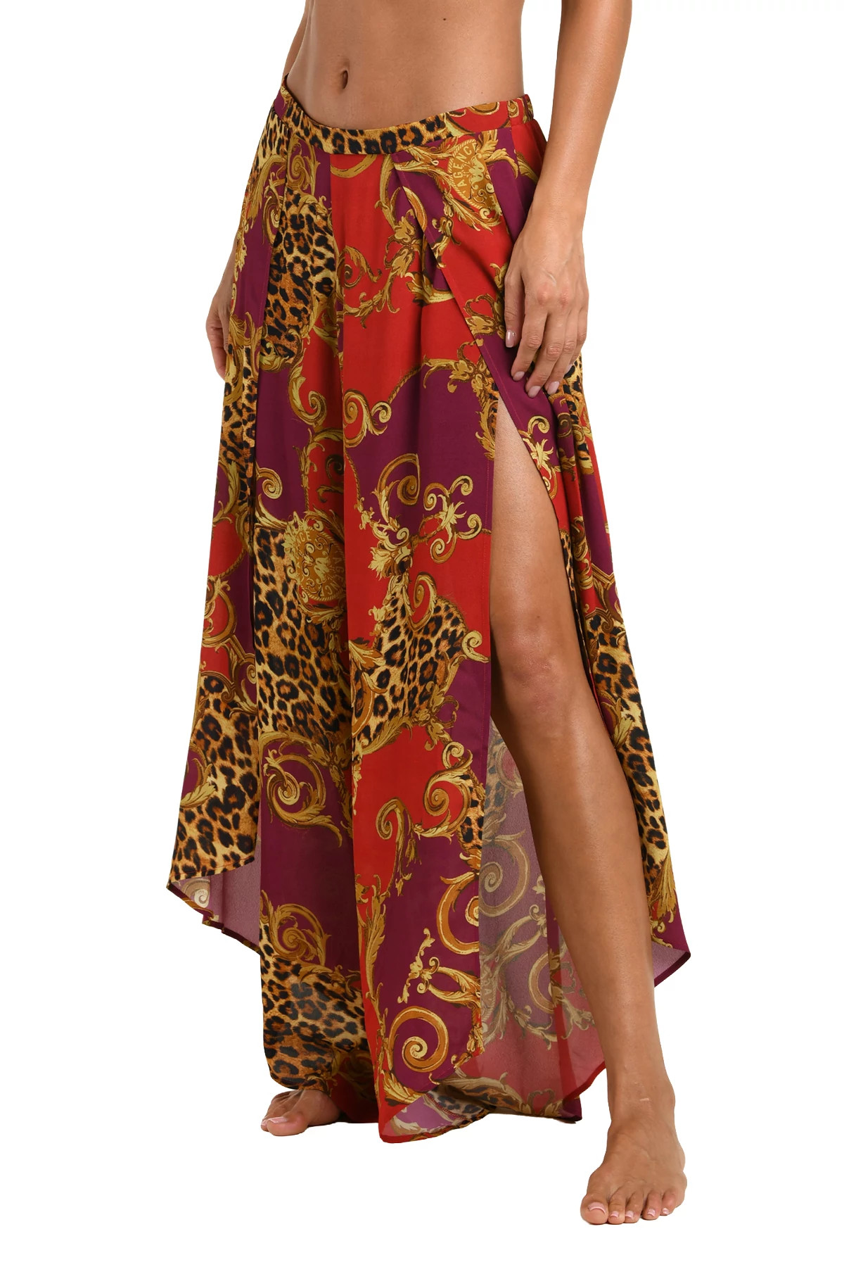 ROUGE Adonis Animal Print Wide Leg Pants image number 3