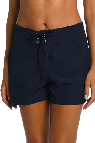 INDIGO Lace-Up Board Shorts