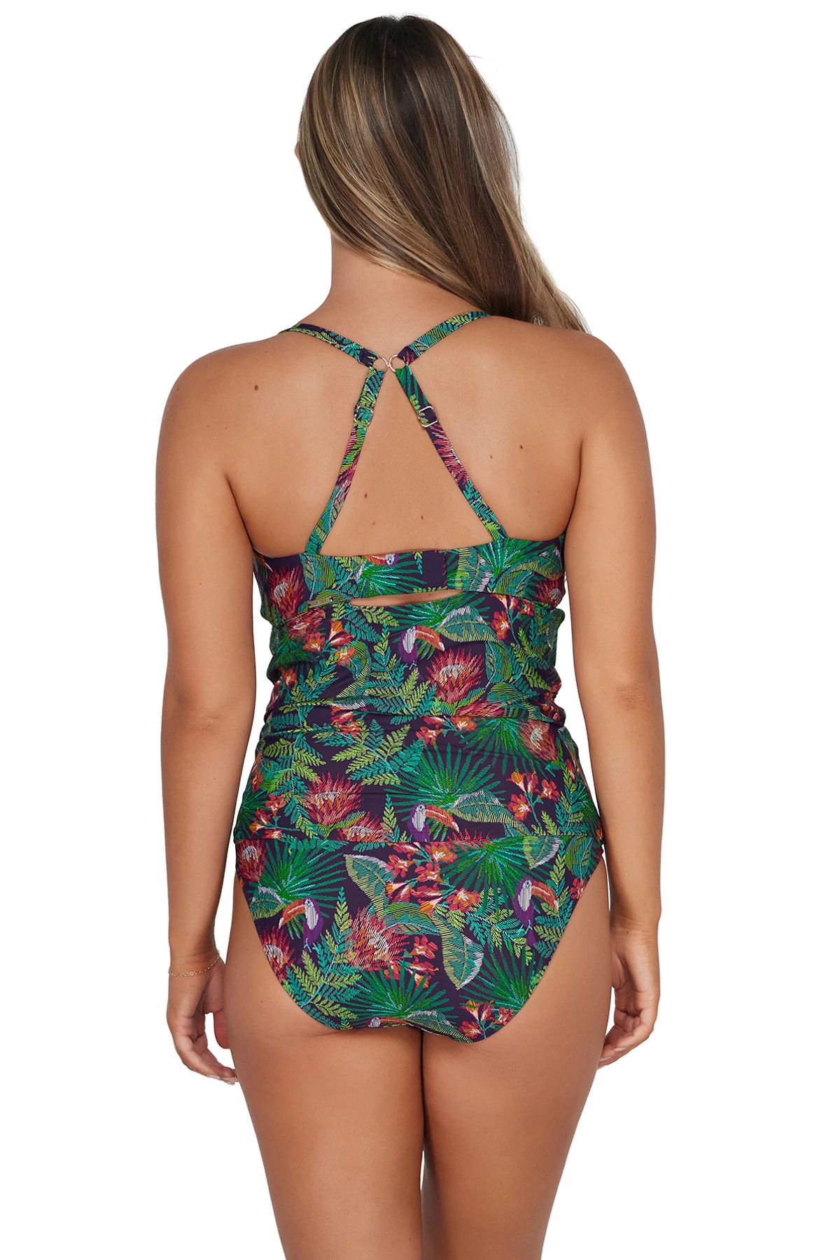 WELCOME TO RIO Zuri V-Wire Tankini Top (D+ Cup) image number 2