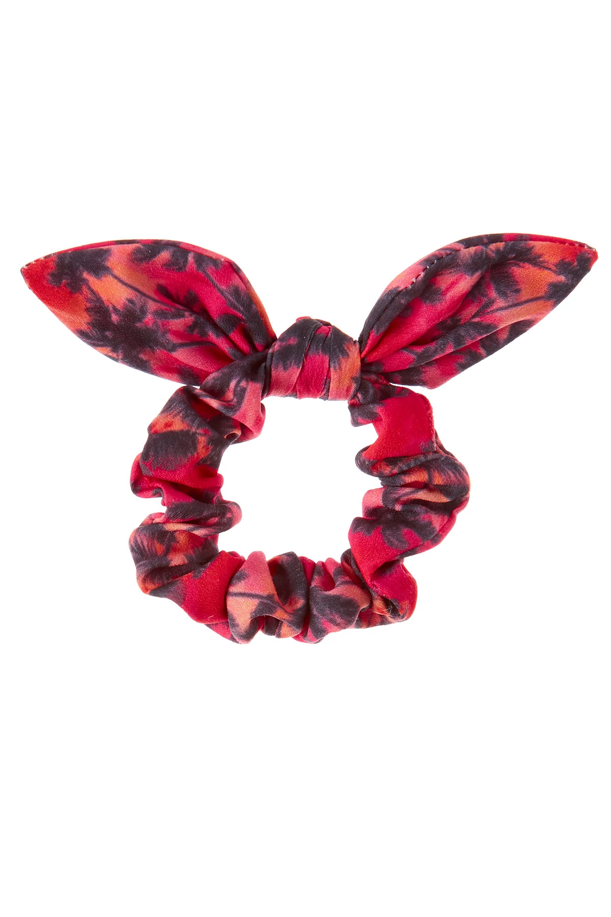 MULTI Pink Tropical Knotted Bow Scrunchie image number 1