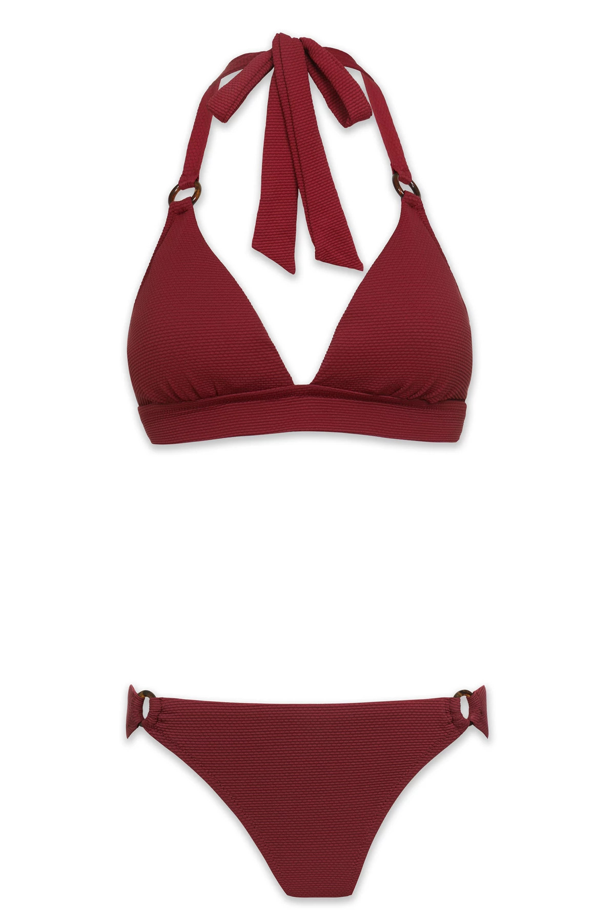 MERLOT CORA Tortoise Ring Hipster Tab Side Bikini Bottom image number 4