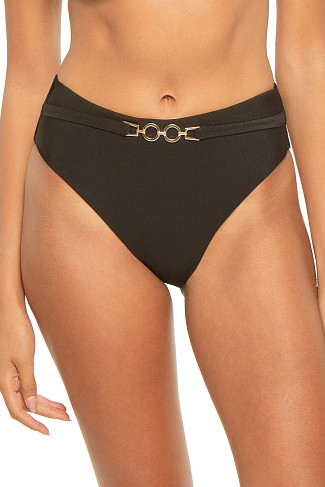 BLACK Bethany Ring Hardware Bikini Bottom
