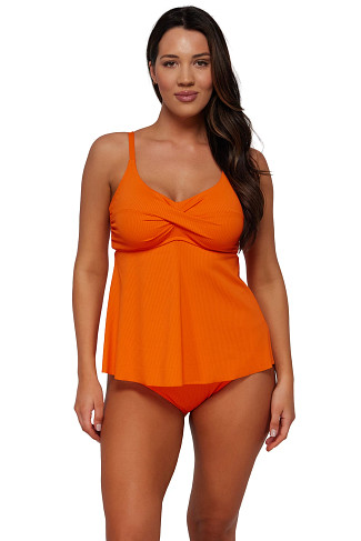 KUMQUAT SANDBAR RIB Tori Tankini Top