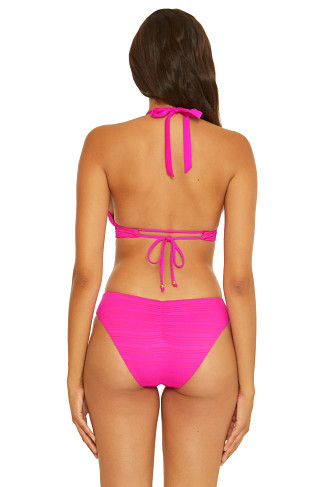 PINK FLAMBE Mira Halter Bikini Top