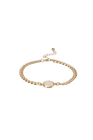 GOLD Pearl Chain Bracelet