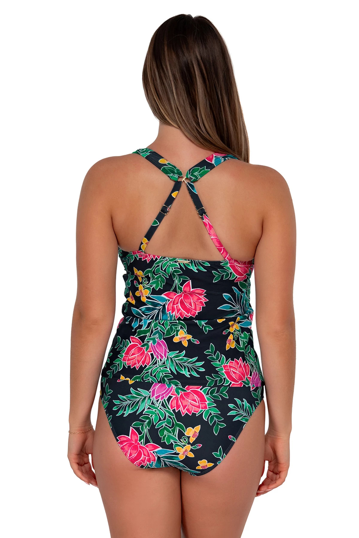 TWILIGHT BLOOMS Elsie Underwire Tankini Top (E-H Cup) image number 2