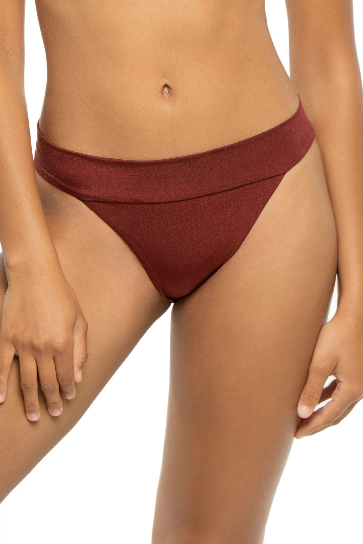 POMEGRANATE Karina Banded Hipster Bikini Bottom image number 1