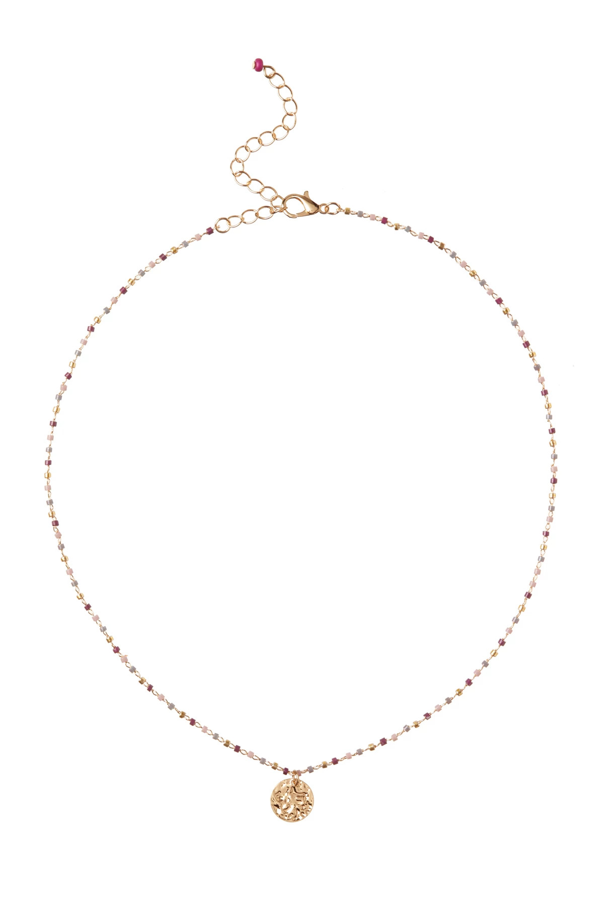 ROSE MULTI Rose Beaded Mini Necklace image number 1