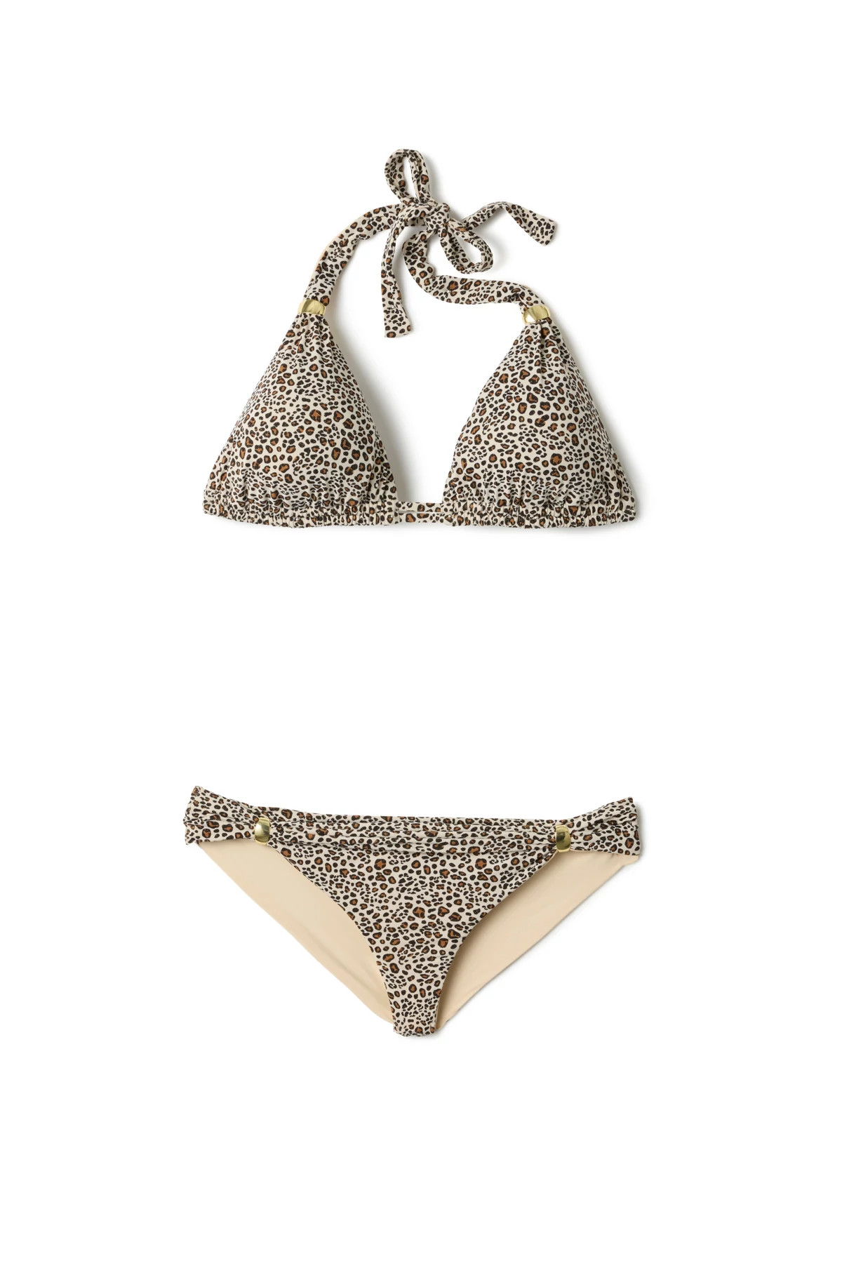 LEOPARD Blake Hipster Tab Side Bikini Bottom image number 3