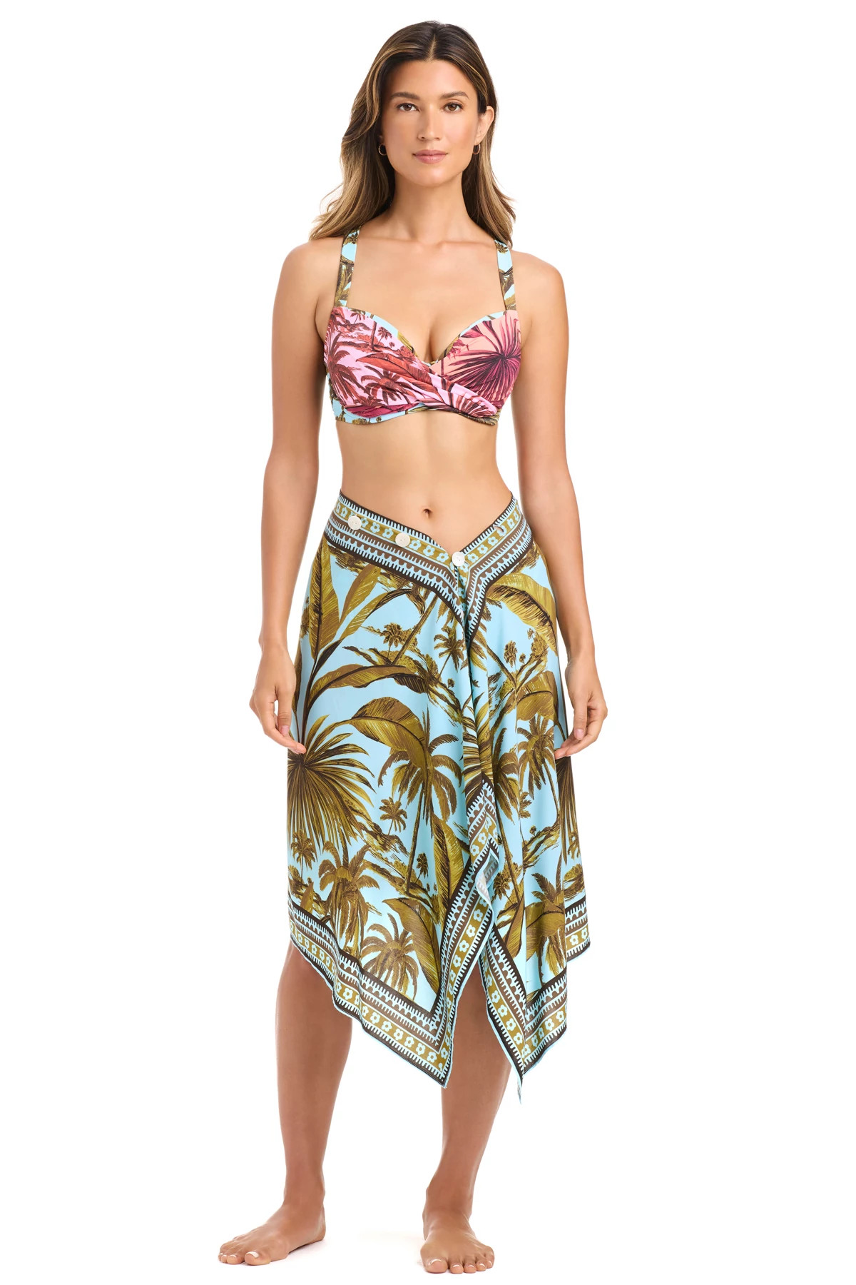 WATERFALL White Lotus Sarong image number 3