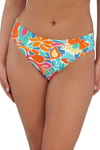 FESTIVE FLORAL SANDBAR RIB Hannah High Waist Bikini Bottom