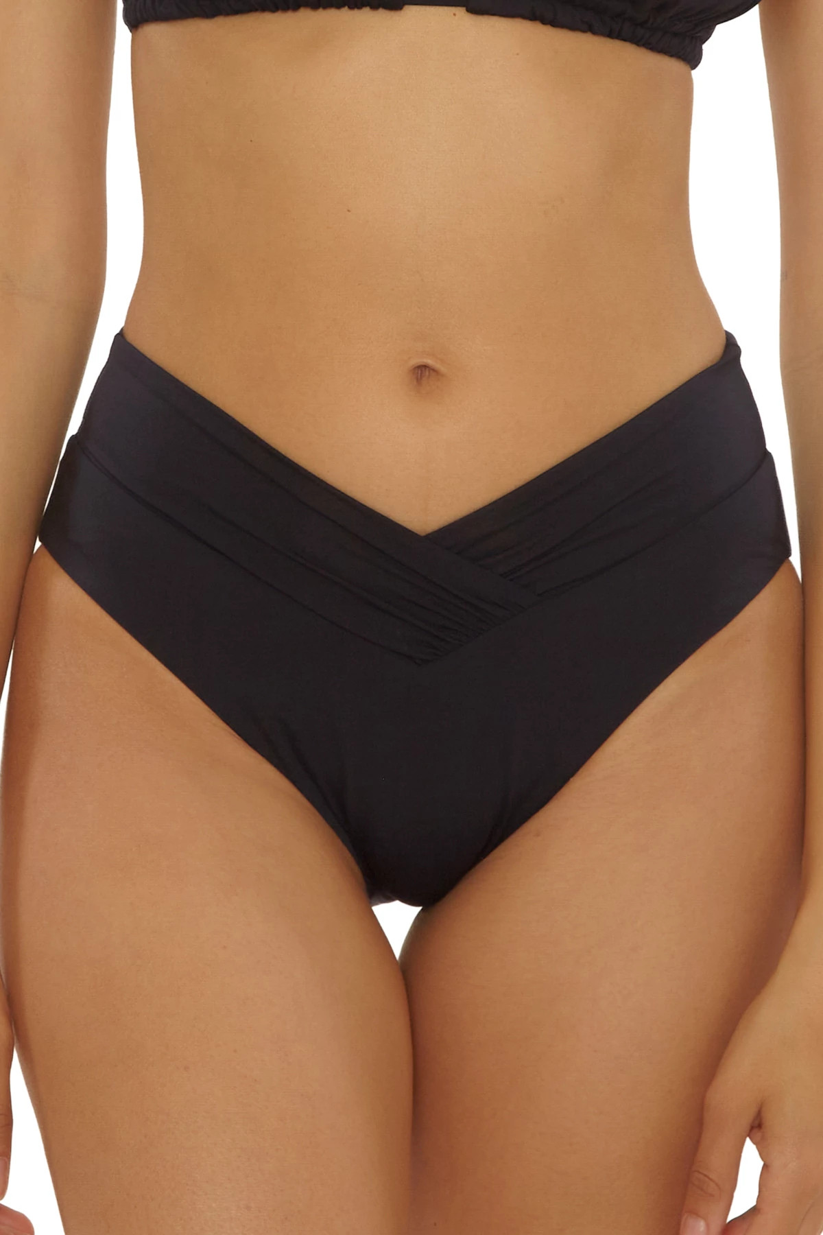 BLACK American High Waist Bikini Bottom image number 1
