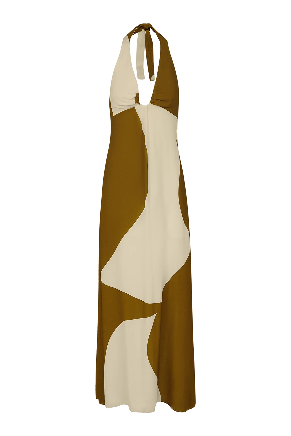 MULTI Sara Halter Maxi Dress image number 3