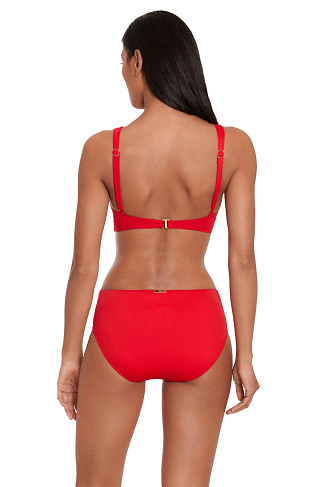RED Ruffle Bralette Bikini Top