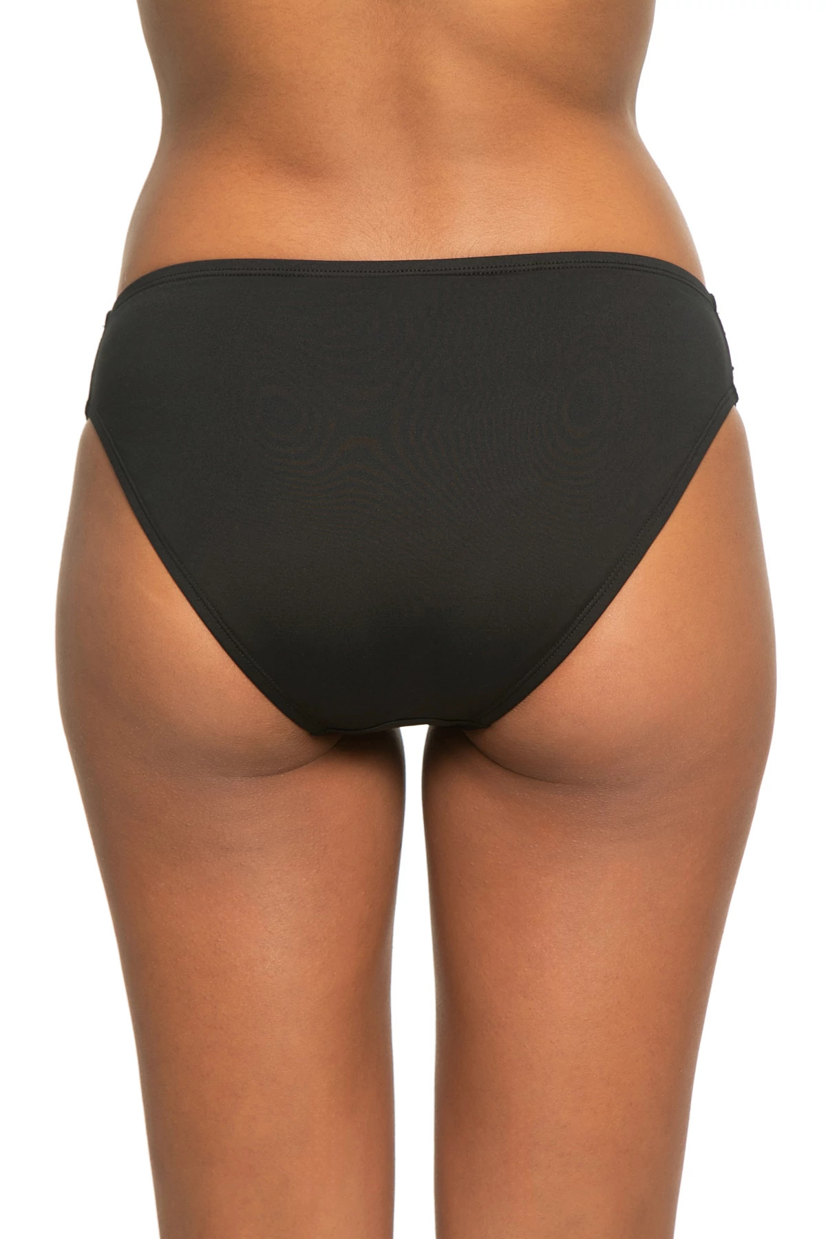 BLACK Shirred Hipster Bikini Bottom image number 2