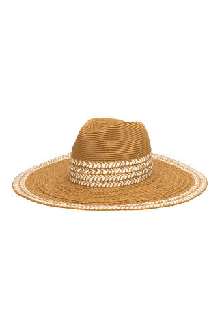 TAN Penny Paper Braid Fedora