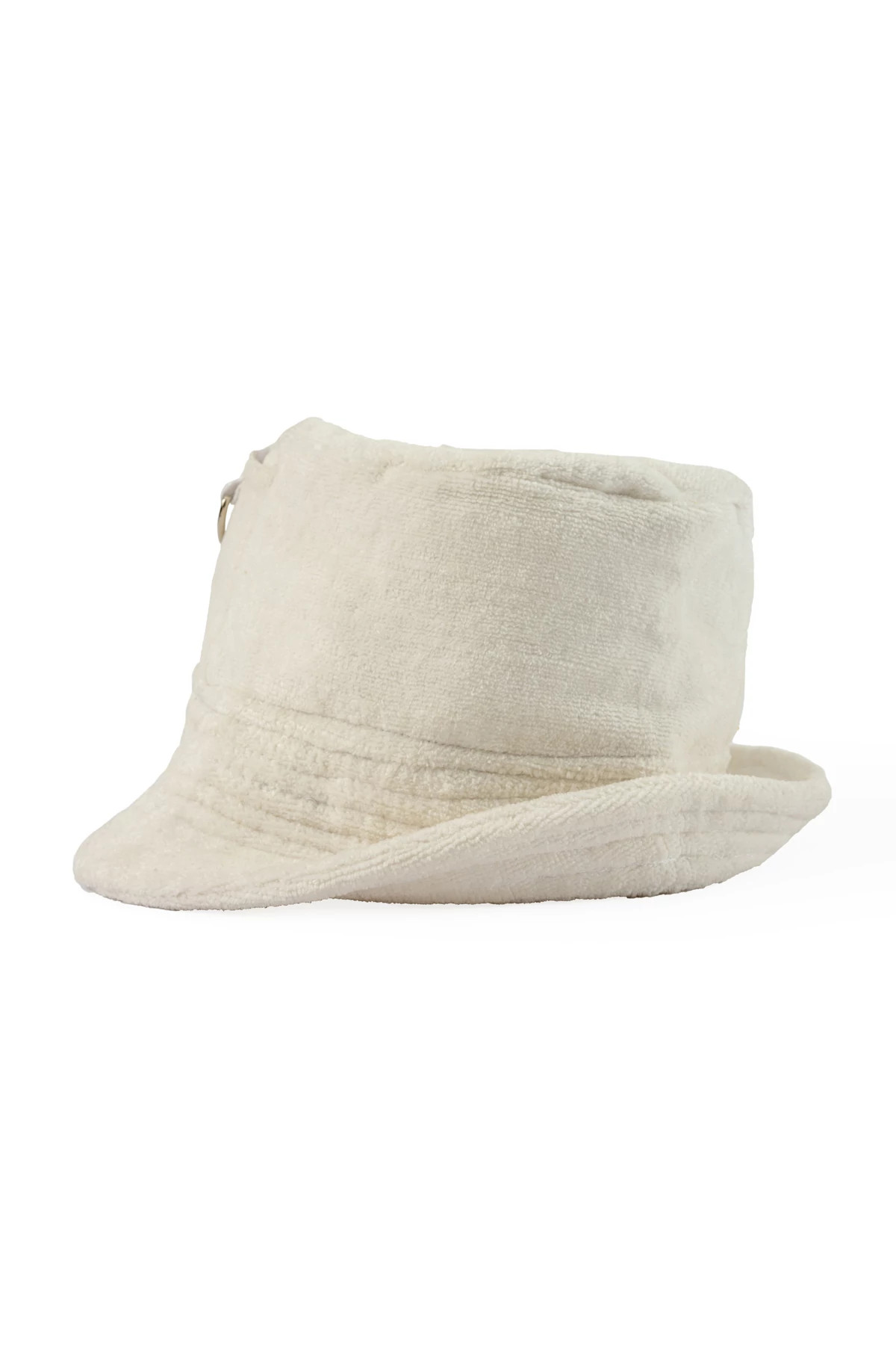 ANTIQUE WHITE Terry Toweling Bucket Hat S/M image number 2