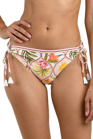 MULTI Floral Tassel Tie Side Bikini Bottom