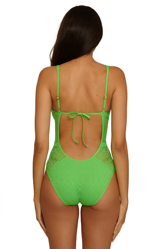 GREEN APPLE Show & Tell Plunge One Piece Swimsuit