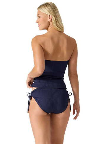 MARE NAVY Cable Beach Tie Front Tankini Top