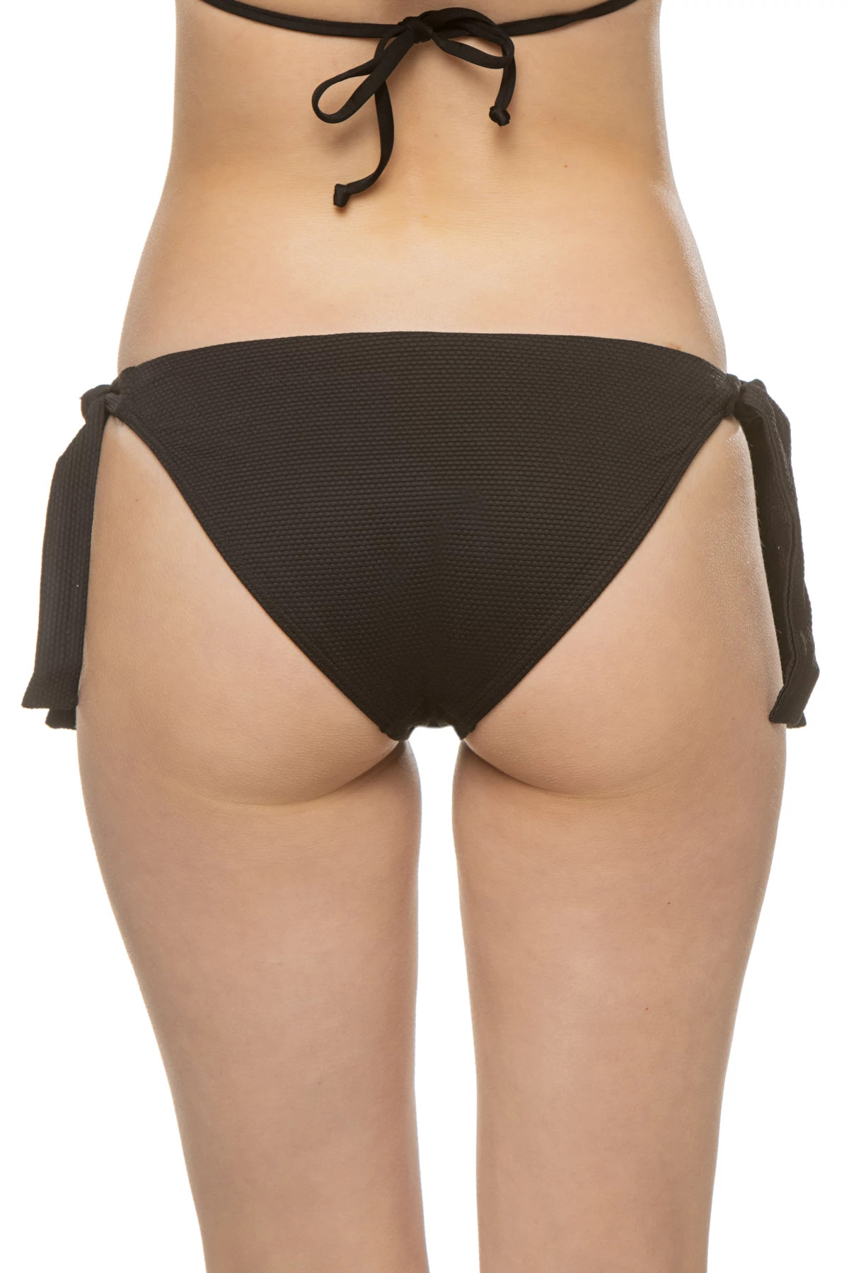 JET PIQUE Frankie Textured Tie Side Hipster Bikini Bottom image number 2