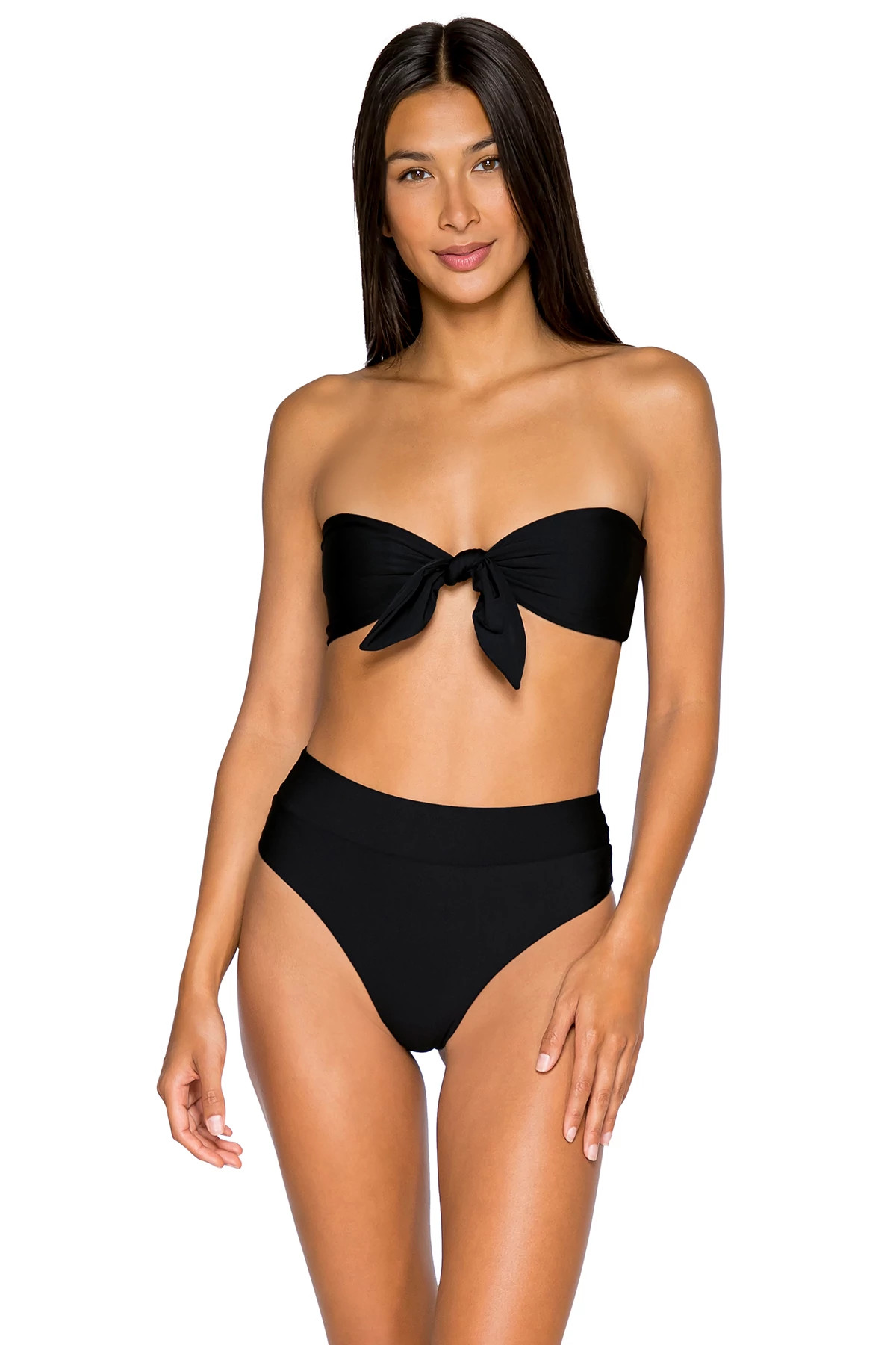 BLACK OUT Calypso Bandeau Bikini Top image number 2