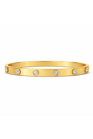 GOLD Nell Cubic Zirconia Bangle Bracelet