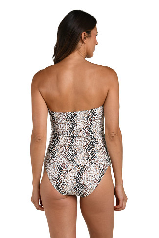 TAUPE Wild Whispers Twist Tankini Top