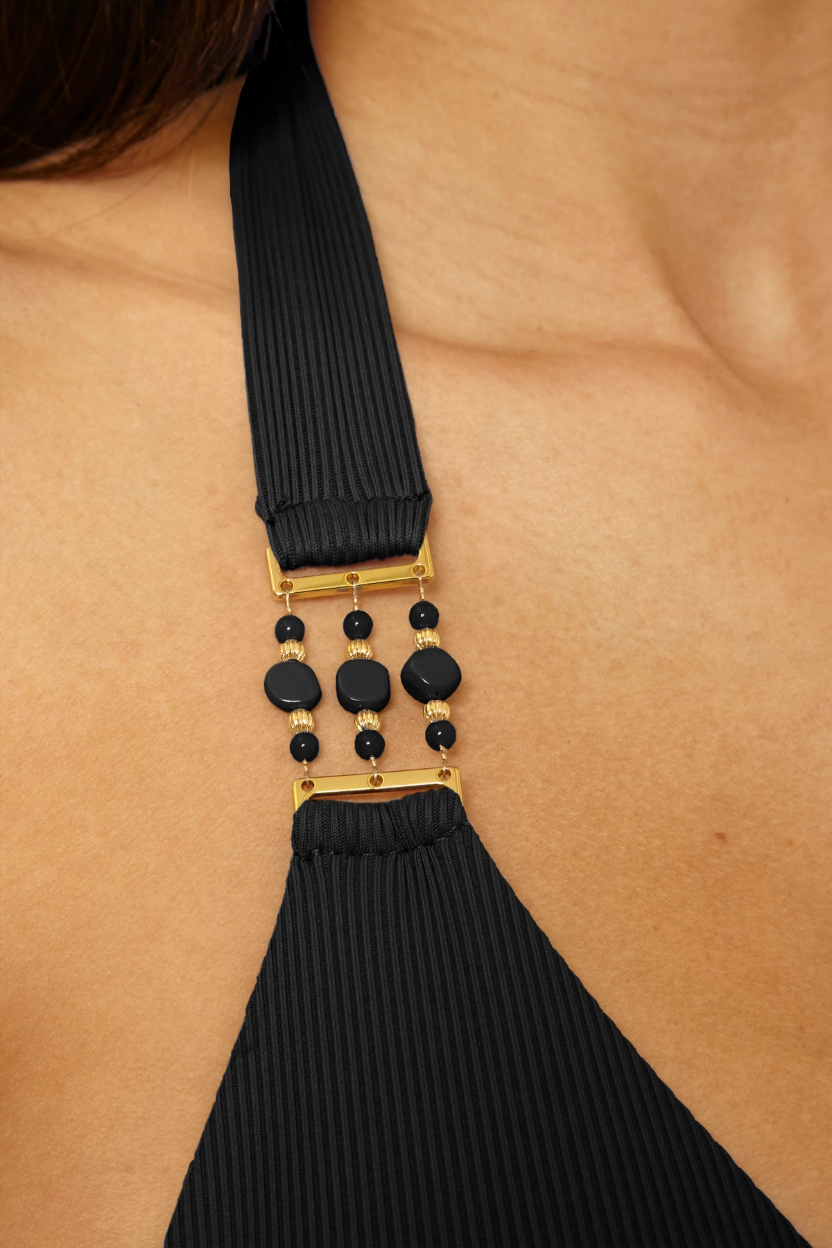 BLACK Cheryl Triangle Bikini Top image number 5