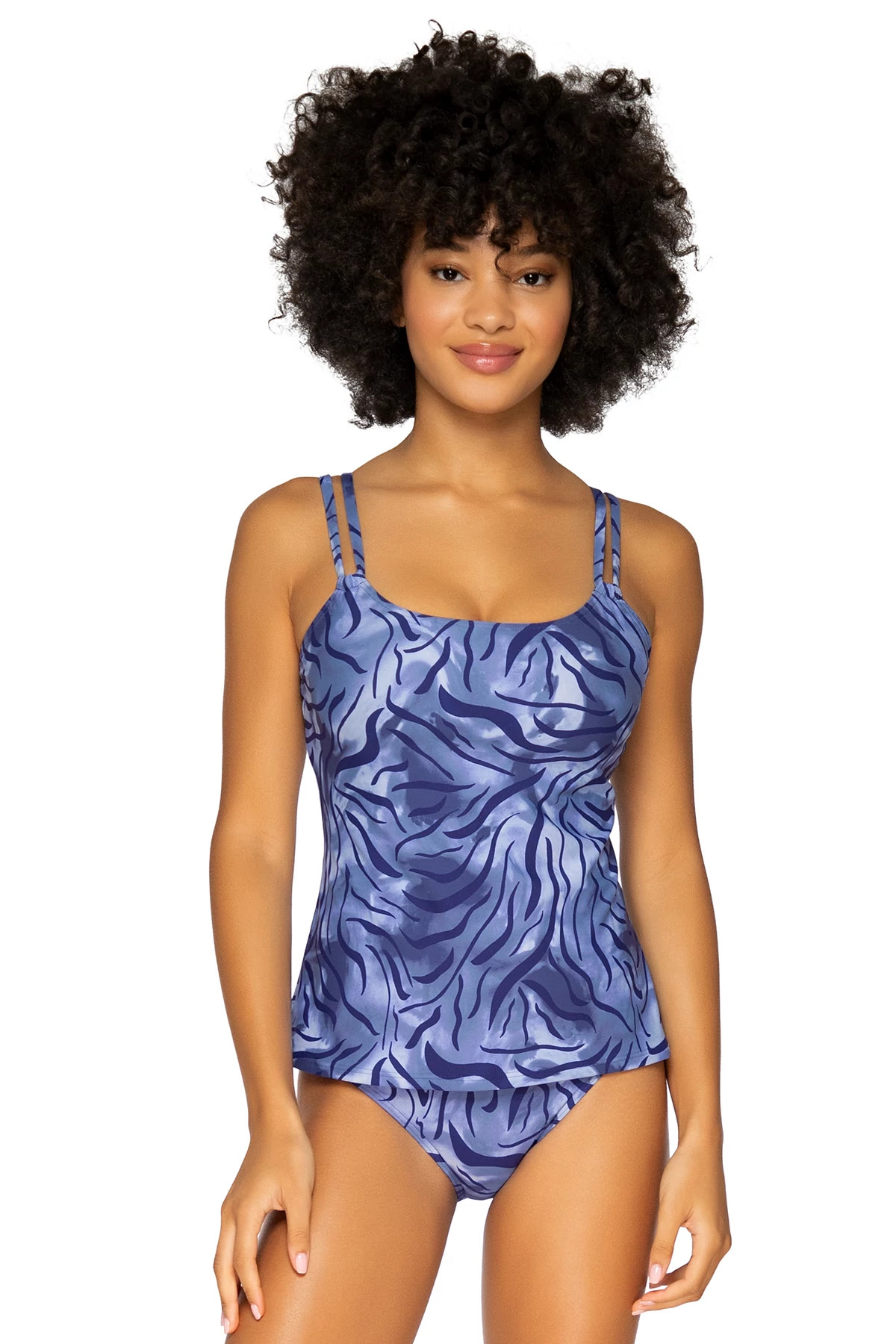 SUMATRA Taylor Over The Shoulder Tankini Top (D+ Cup) image number 1