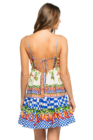 PICNIC PEPPERS AINIKA OFF-WHITE Chili Mini Dress