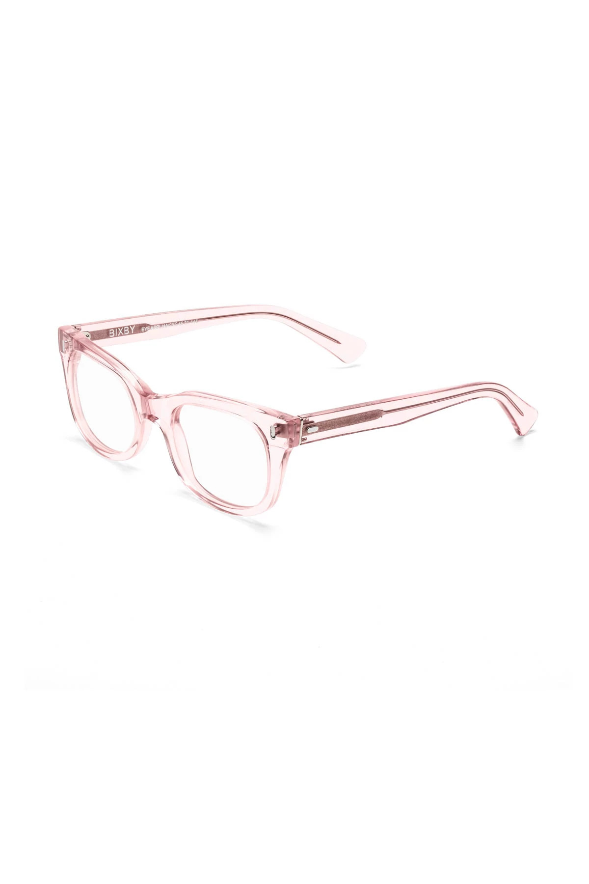 POLISHED CLEAR PINK Bixby Blue Light Filter Glasses image number 1