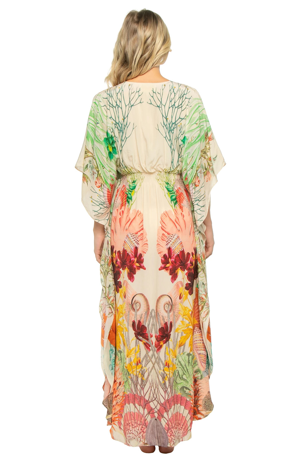 SEA ELEMENTS Taiel Floral Print Caftan Maxi Dress image number 2