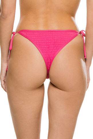 HIBISCUS SCRUNCH Scrunch Tie Side Brazilian Bikini Bottom