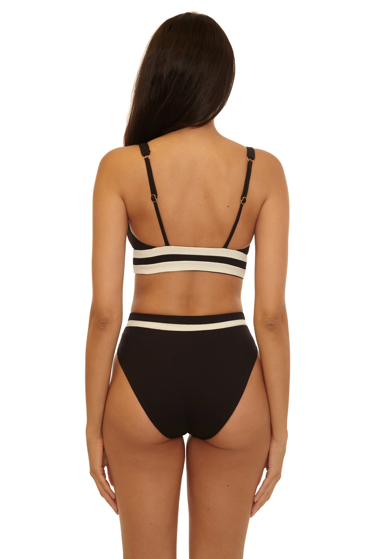 BLACK/TAN Rory Bralette Bikini Top image number 2