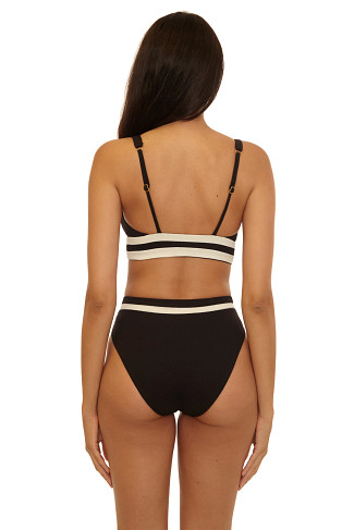 BLACK/TAN Rory Bralette Bikini Top