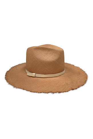PECAN Fringed Panama Hat